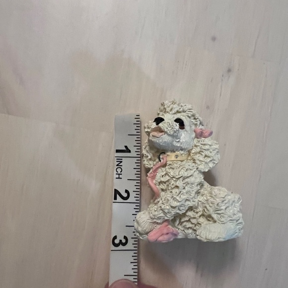 Vintage 1992 Enesco White Poodle Resin Figurine with Pink Bow - Picture 7 of 8